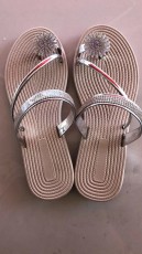 Beach Sandals Rhinestone Flat Slippers TWZX-008