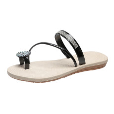 Beach Sandals Rhinestone Flat Slippers TWZX-008