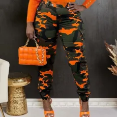 Fashion Camouflage Print Pocket Pant OD-8635