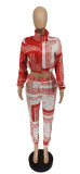Fashion Print Long Sleeve Loose Two Piece Pants Set WSYF-5810
