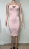 Sexy Hollow Out Tube Tops Long Dress GDIM-2406