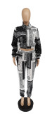 Fashion Print Long Sleeve Loose Two Piece Pants Set WSYF-5810