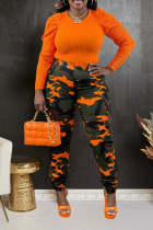 Fashion Camouflage Print Pocket Pant OD-8635