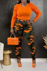 Fashion Camouflage Print Pocket Pant OD-8635