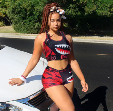 Print Sleeveless Tank Tops Shorts Set LSL-6248