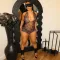 Leopard Print Backless Halter Romper XEF-48138