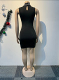 Hot Drill Sleeveless Tight Mini Dress NY-3202