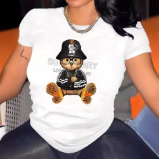Plus Size Print Casual Short Sleeve T Shirt YIM-409