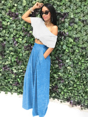 Fashion Loose Wide Leg Flare Pant SH-391194