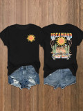 Plus Size Print Casual Short Sleeve T Shirt YIM-409