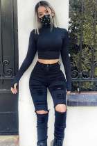 Casual Holes Denim Pencil Jeans GQDH-1076