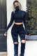 Casual Holes Denim Pencil Jeans GQDH-1076