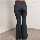 Casual Beaded Flared Jeans GQDH-861