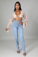 Back Waist Hollow Out Sexy Jeans  GQDH-1000