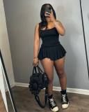 Suspenders Double Layers Casual Skirt Set (With Safety Pants) CM-8726