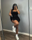 Suspenders Double Layers Casual Skirt Set (With Safety Pants) CM-8726