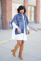 Shawl Loose Fashion Denim Jacket GQDH-8826