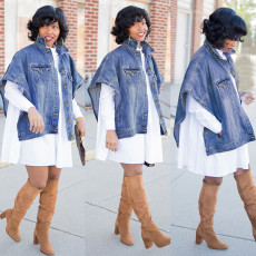 Shawl Loose Fashion Denim Jacket GQDH-8826