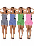 Backless Tie Up Knits Slim Romper NYF-8176