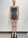 Backless Tie Up Knits Slim Romper NYF-8176