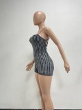 Backless Tie Up Knits Slim Romper NYF-8176