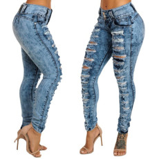 Fashion Holes High Waist Jeans XCFF-1056