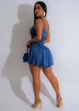 Tank Patchwork Pleated Mini Dress CM-8724