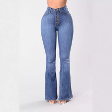 Denim High Waist Straight Jeans XCFF-9906
