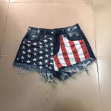 Casual Holes Denim Tassel Shorts XCFF-328