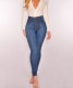 Plus Size High Waisted Button Sexy Slim Jeans XCFF-3080
