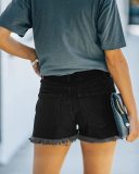 Casual Holes Denim Tassel Shorts XCFF-328