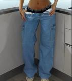 Solid Color Multi-pocket Slim Pant XCFF-11156