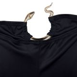 Solid Color Wrap Chest Wide Leg Jumpsuit BY-6941
