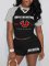 Print Shorts Sleeve Short Casual 2 Piece Set GYXF-8018