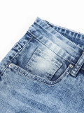 Men Fashion Denim Zipper Straight Jeans XCFF-8988
