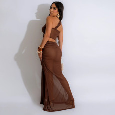 Sexy See-through Irregular Dress(With Panties) CYA-901239