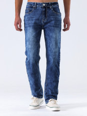 Men Fashion Denim Zipper Straight Jeans XCFF-8988