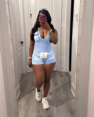 Casual V Neck Sleeveless Romper TR-1313