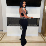 Hot Drill Sling Tops And Long Skirt 2 Piece Set CYA-901231