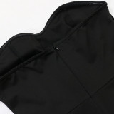 Sexy Wrap Solid Color Pressed Pleated Jumpsuit CYA-901250