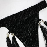 Fashion Tassel Solid See Through 3 Piece Set CYA-901218