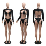 Fashion Tassel Solid See Through 3 Piece Set CYA-901218