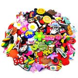 Random Mix Holes Shoes Buckle PVC  Decoration Accessories(100pcs) QLYX-89665