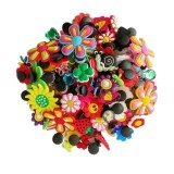 Random Mix Holes Shoes Buckle PVC  Decoration Accessories(100pcs) QLYX-89665