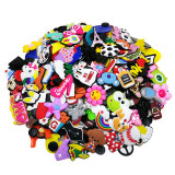 Random Mix Holes Shoes Buckle PVC  Decoration Accessories(100pcs) QLYX-89665