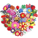 Random Mix Holes Shoes Buckle PVC  Decoration Accessories(100pcs) QLYX-89665