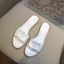 V Buckle Metal Open Toe Flat Sandals GDLW-615-10