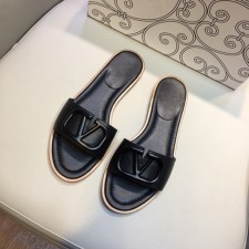 V Buckle Metal Open Toe Flat Sandals GDLW-615-10