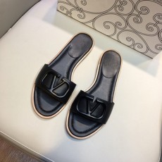 V Buckle Metal Open Toe Flat Sandals GDLW-615-10