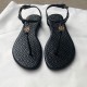 Herringbone Clip-On Soft Sole Roman Shoes GDLW-313